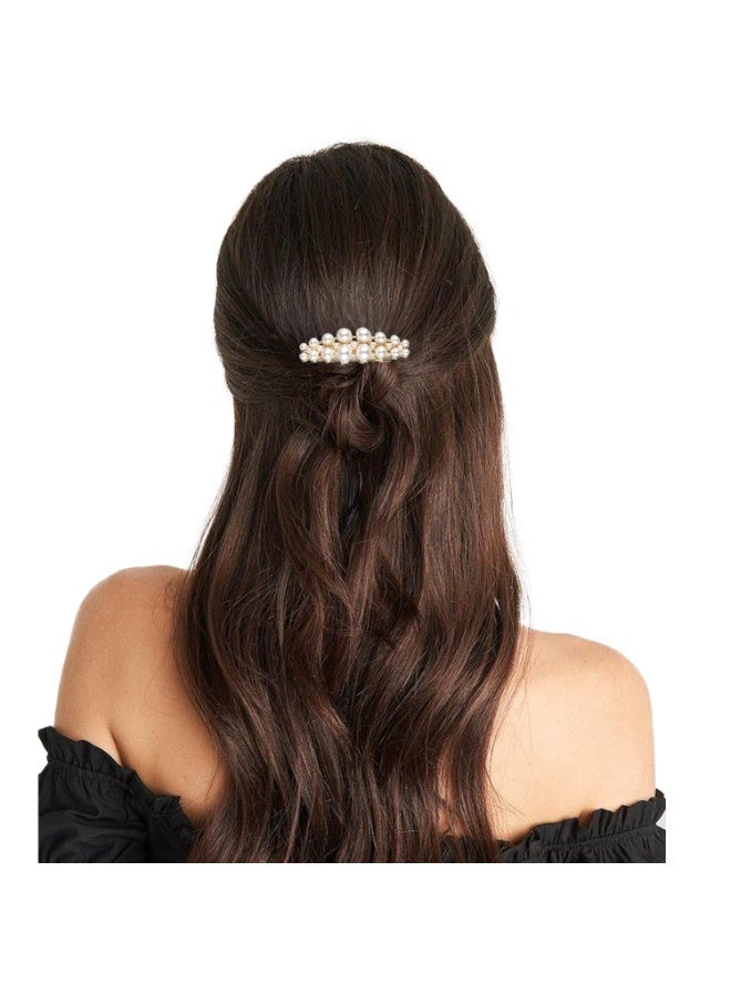 2PCS pearl hair clips, classic pearl hairpins for women, French-style bridal hair clips, suitable for parties, weddings, and other occasions. Beautiful hair clips, a great birthday gift. - Image 5